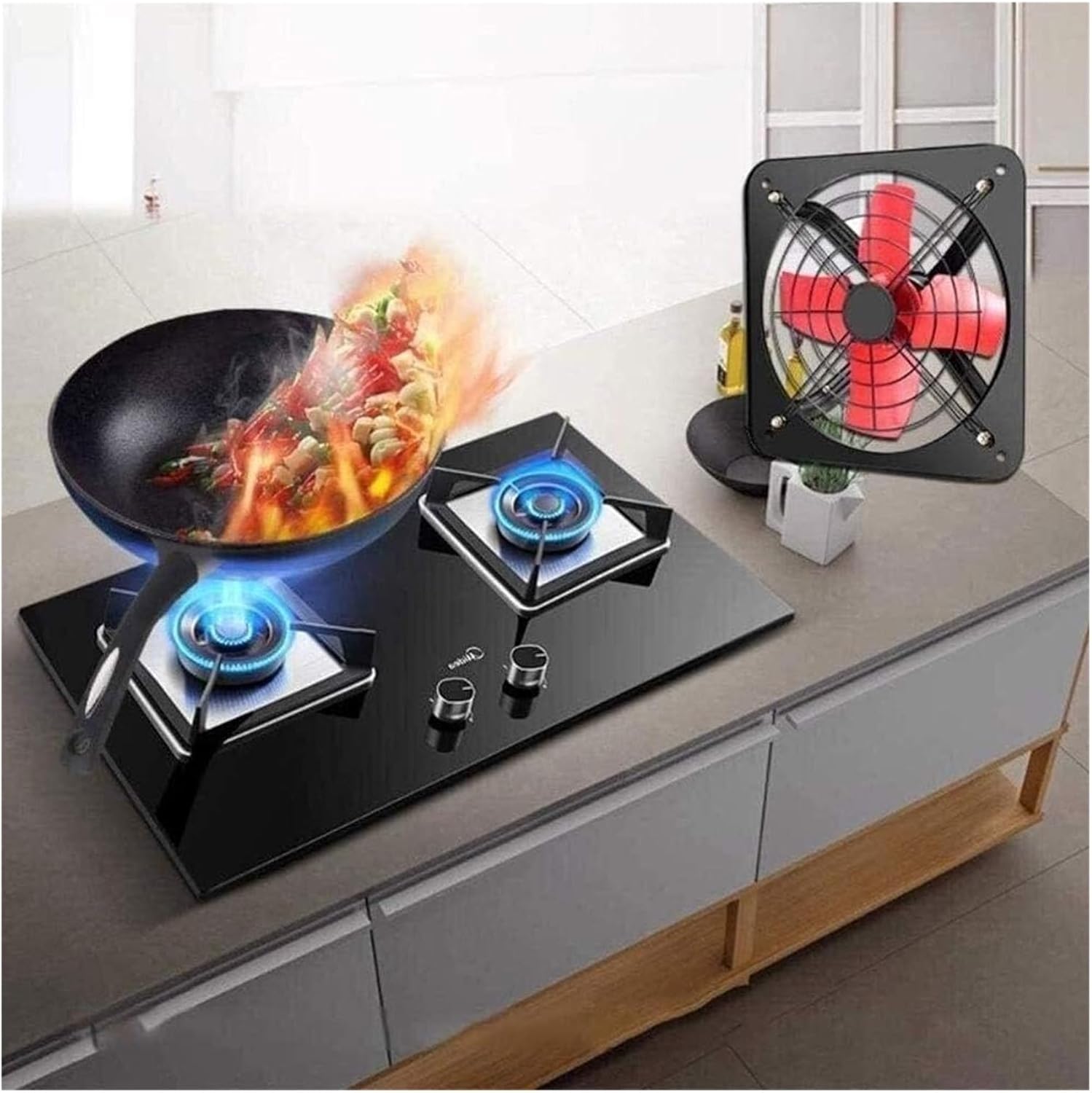 Bathroom Exhaust Fan, Ventilation Fan, 150mm/6Inches 780m3/h Low Noise Heavy Duty Commercial Air Blower Fan Bathroom Fans(12Inch)