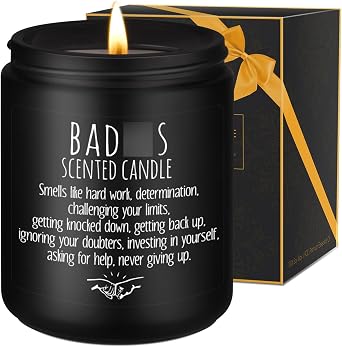 شمعة معطرة من LEADO، هدايا تهنئة، شموع ملهمة للنساء والرجال والأصدقاء - وظيفة جديدة، ترقية، هدايا الرصانة - تخرج مضحك، فخور بك، رصين، لقد فعلت ذلك، أفكار تحفيزية