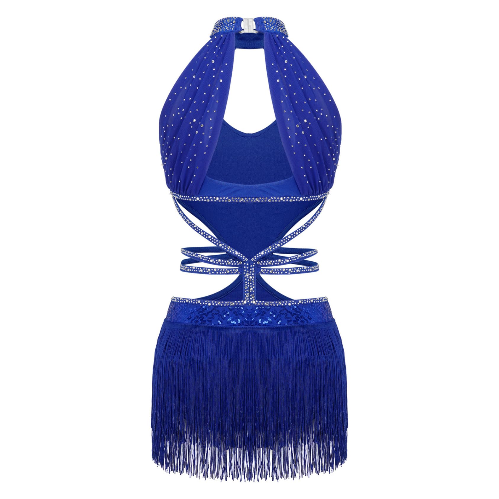 Yhong Donna Vestito Ballo Latino Donna Costume Competizione Latina Samba Rumba Classe Chiave
