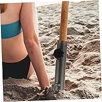 Vista 6 de Anclaje de sombrilla de playa Ancla de arena de metal Base de paraguas al aire libre Bandera de arena Soporte de poste Ancla de hierba Base