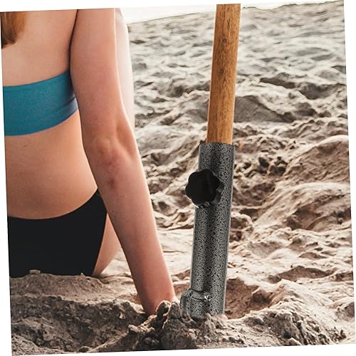 Miniatura 6 de Anclaje de sombrilla de playa Ancla de arena de metal Base de paraguas al aire libre Bandera de arena Soporte de poste Ancla de hierba Base de