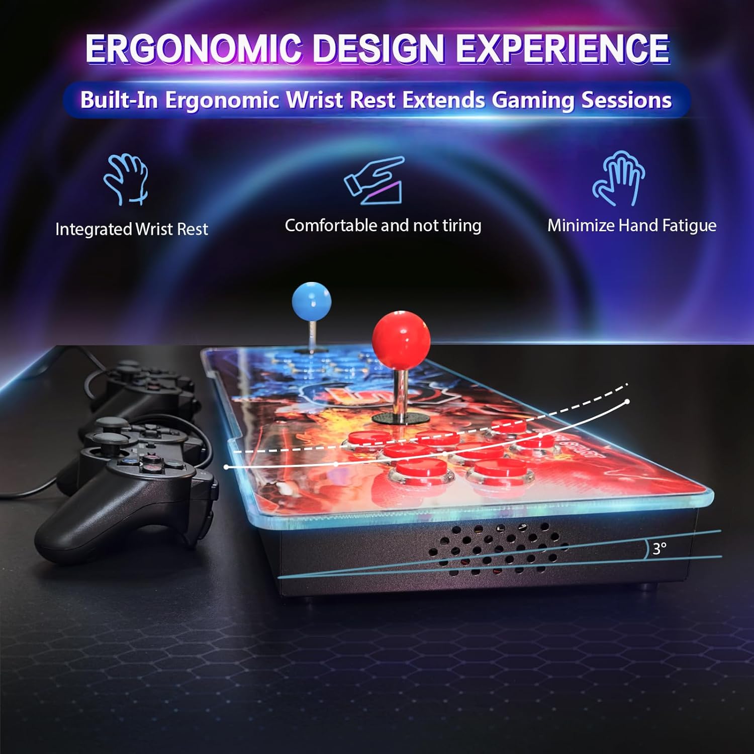 [30000 Games in 1] Arcade Console Pandora Box - with Two Extra Handles, 4K HDMI Output Plug & Play Video Game 256GB Memory Card Retro Gaming Console Double Joystick Favorites List