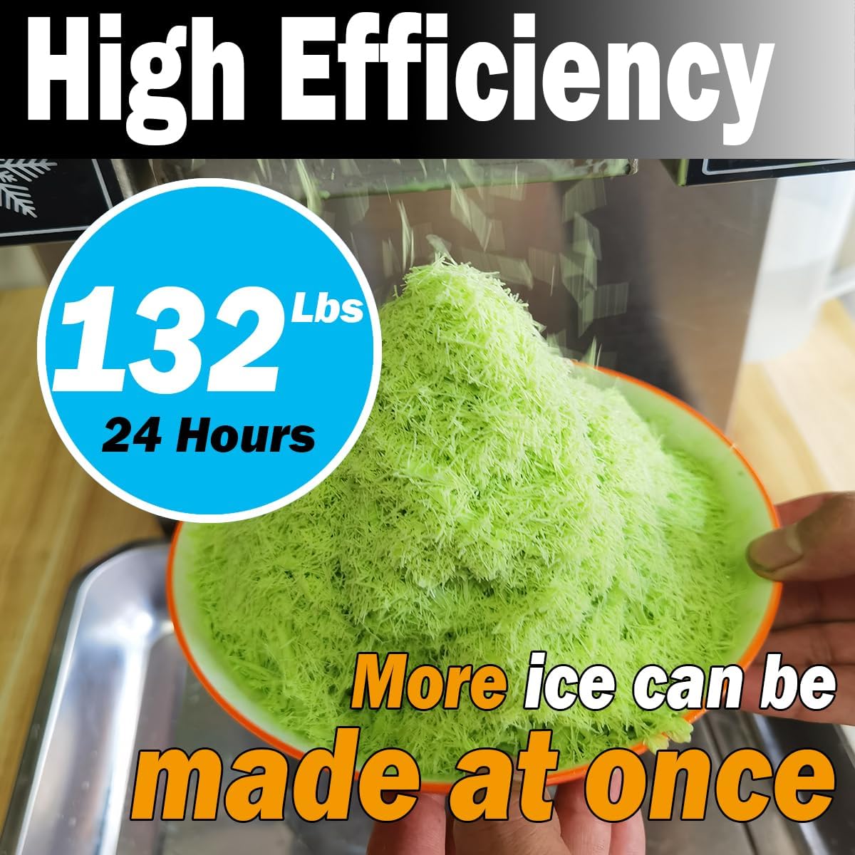 ice makers machine 132LBS/ 60KG Shaved Ice Machines Ice Crusher For snowflake ice cream spaghetti/thick strips ice cream,ice out in 3S 10 speeds different shape ice 110V
