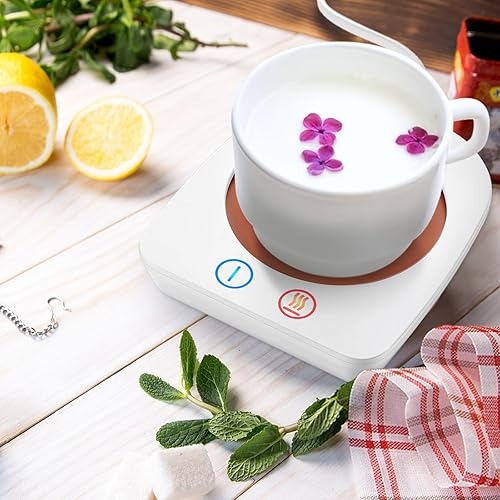 Miniatura 8 de Vobaga - Calentador de taza de café para el hogar, la oficina, el escritorio, se apaga automáticamente después de 4 horas. Placa calentadora de taza