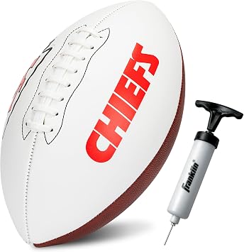 Franklin Sports NFL Autograph Football - الحجم الرسمي للوحة بيضاء تذكارية لكرة القدم للتوقيعات + التوقيعات - NFL Team Fan Shop Memorabilia