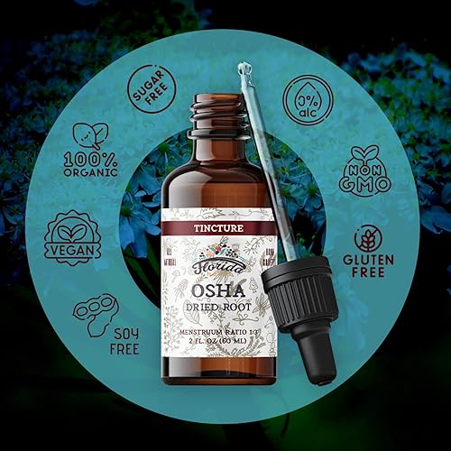 Miniatura 5 de OSHA Extracto líquido de raíz para apoyo respiratorio, tintura orgánica OSHA desintoxicación pulmonar natural, 2 onzas líquidas