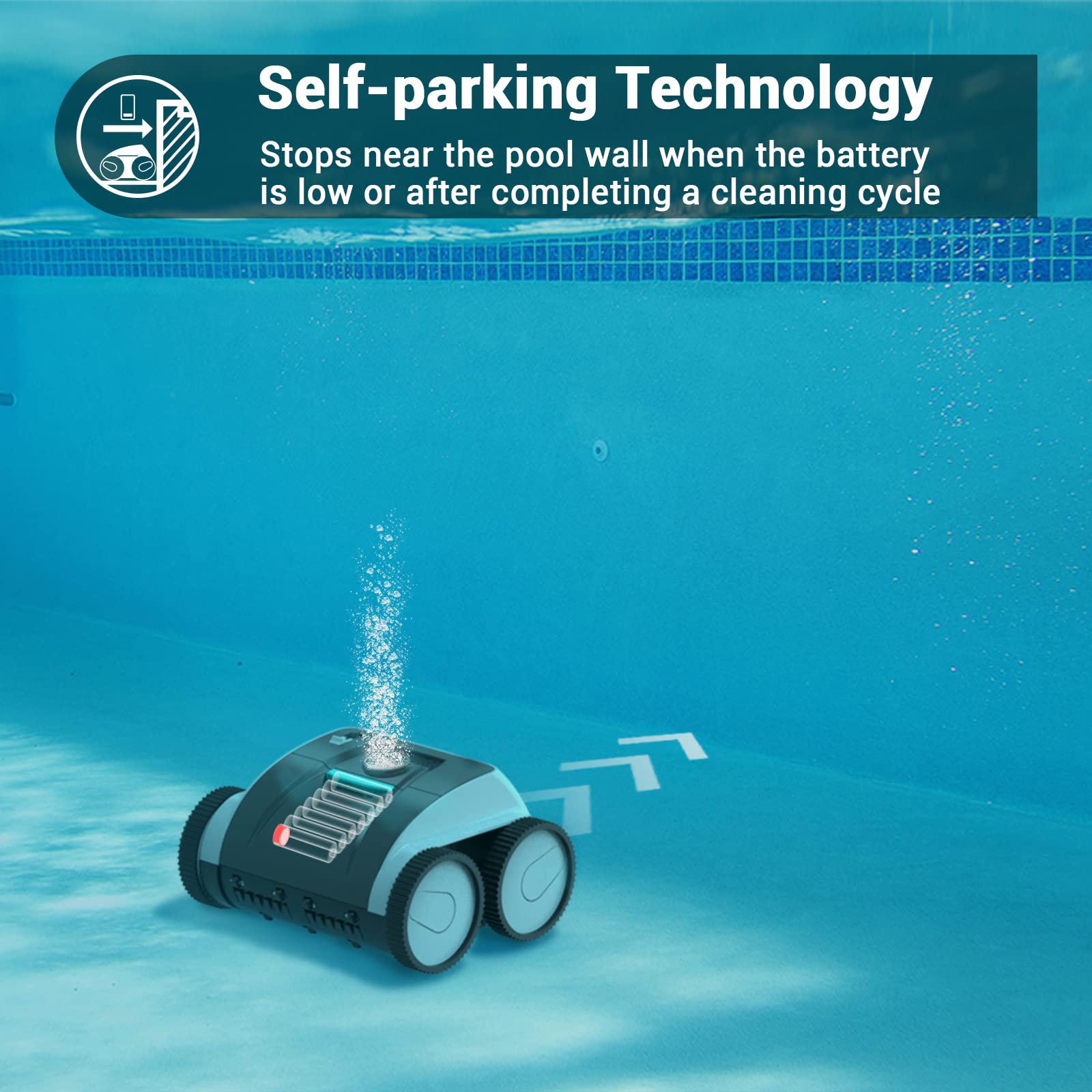 Buy AIPER Cordless Automatic Pool Cleaner, WallClimbing Pool Vacuum