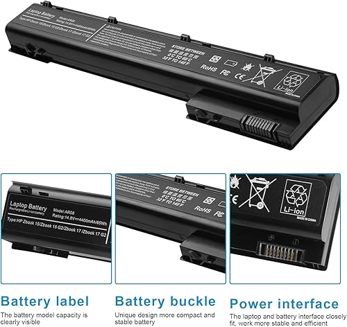 Miniatura 5 de TREE.NB Repuesto 708455-001 708456-001 707614-121 707614-141 707615-141 HSTNN-IB4H HSTNN-IB4I 1588-3003 Batería de repuesto para Hp ZBook 17 G17 G17