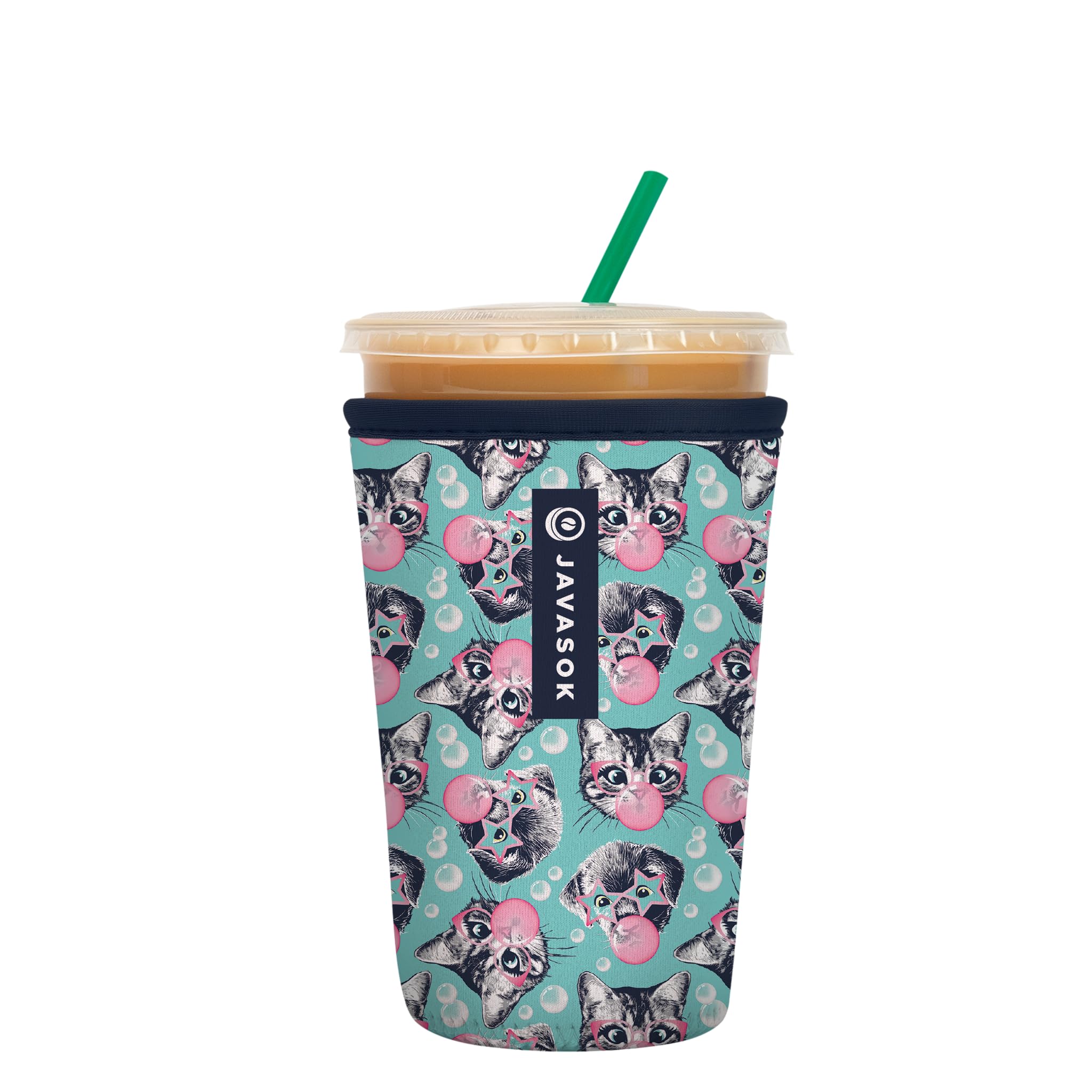 Sok It JavaSok Iced Coffee &amp; Cold Soda Insulated Neoprene Cup Sleeve (Bubble Trouble, Medium: 22-28oz)