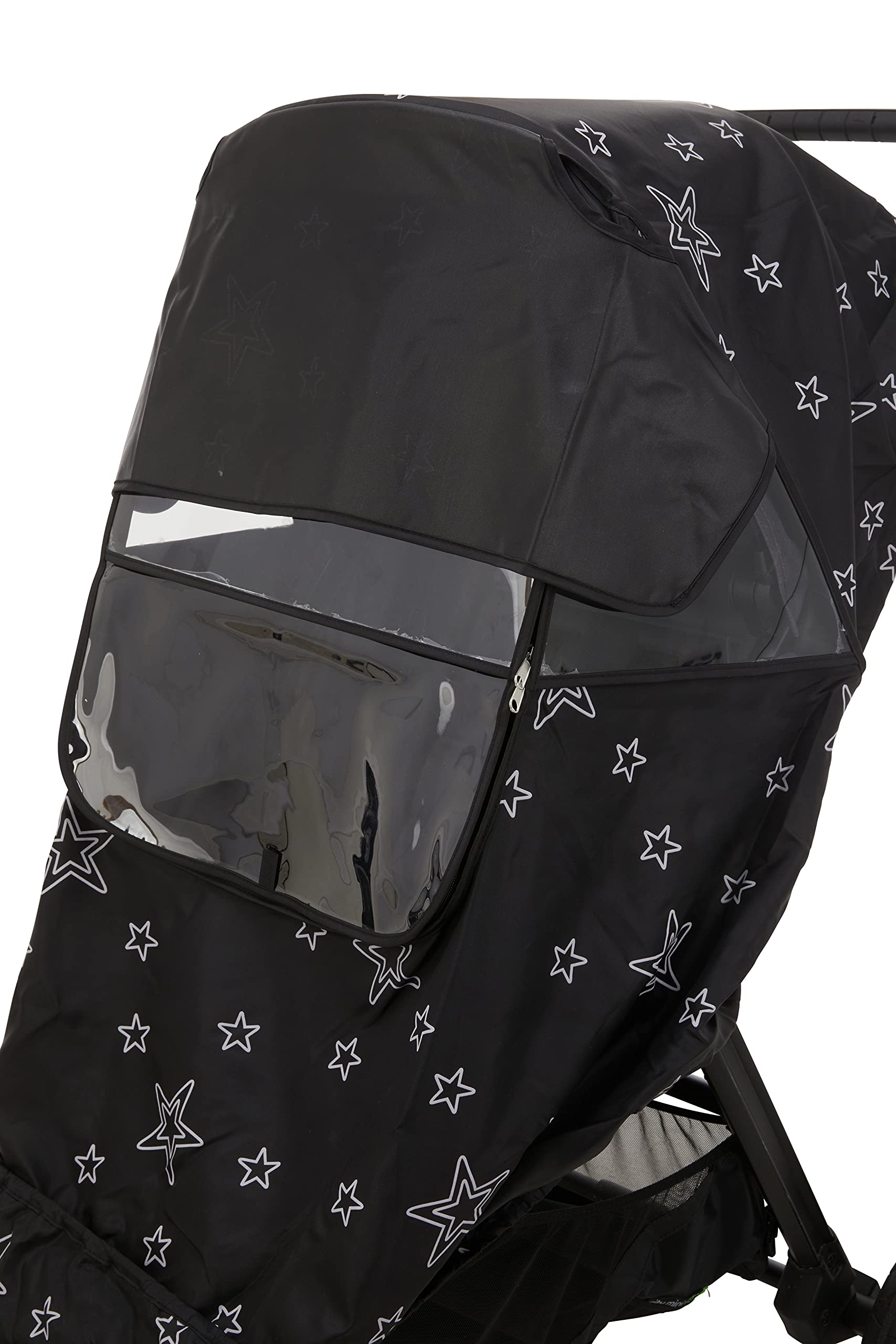 First Essentials Funda para cochecito de lluvia universal, protector contra la intemperie, resistente al viento, resistente al agua, protege del polvo y la nieve (negro)