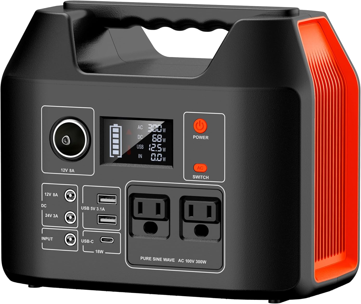 ポータブル電源 大容量 R300 110000mAH/407Wh ポータブル電源 蓄電池