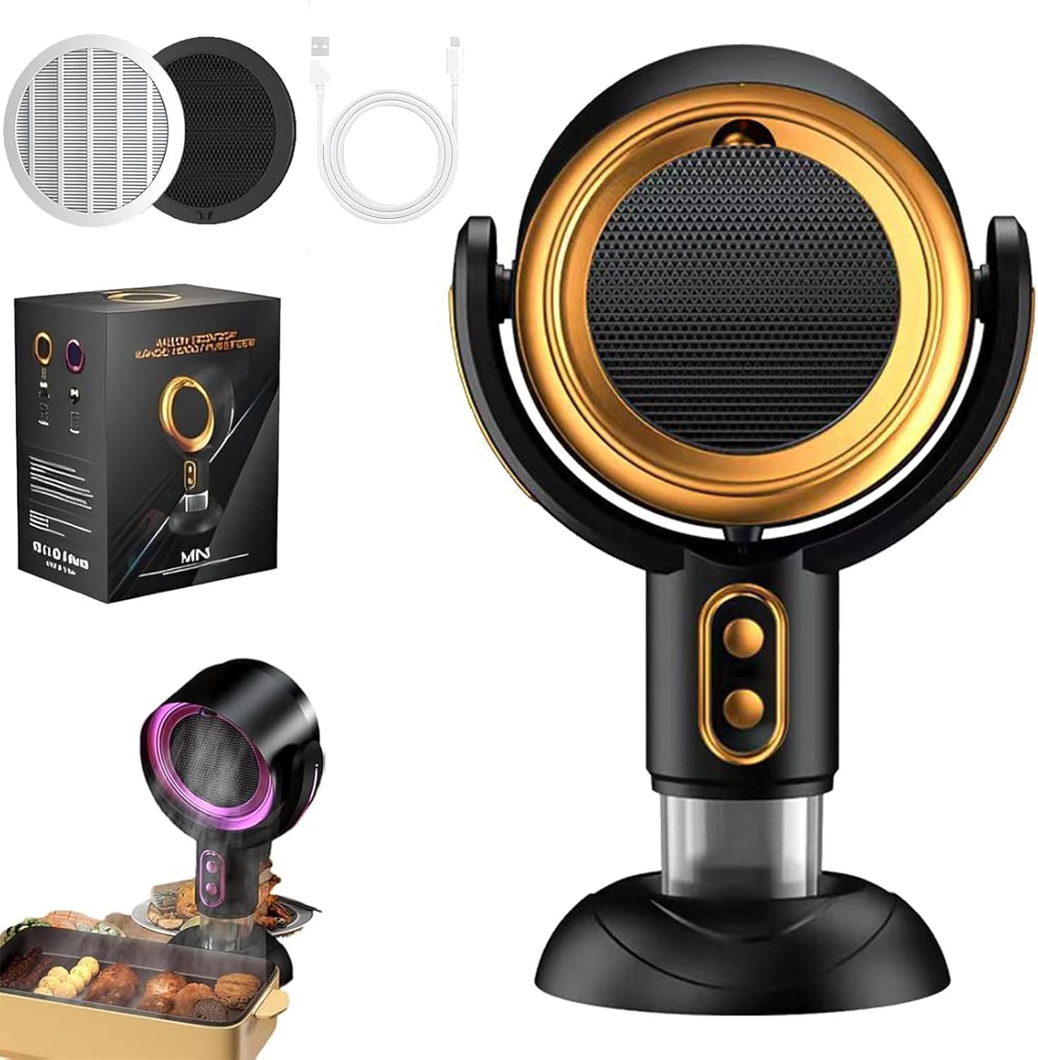 Ventilateur de purification de fumée rechargeable pour éliminer la brume de vape