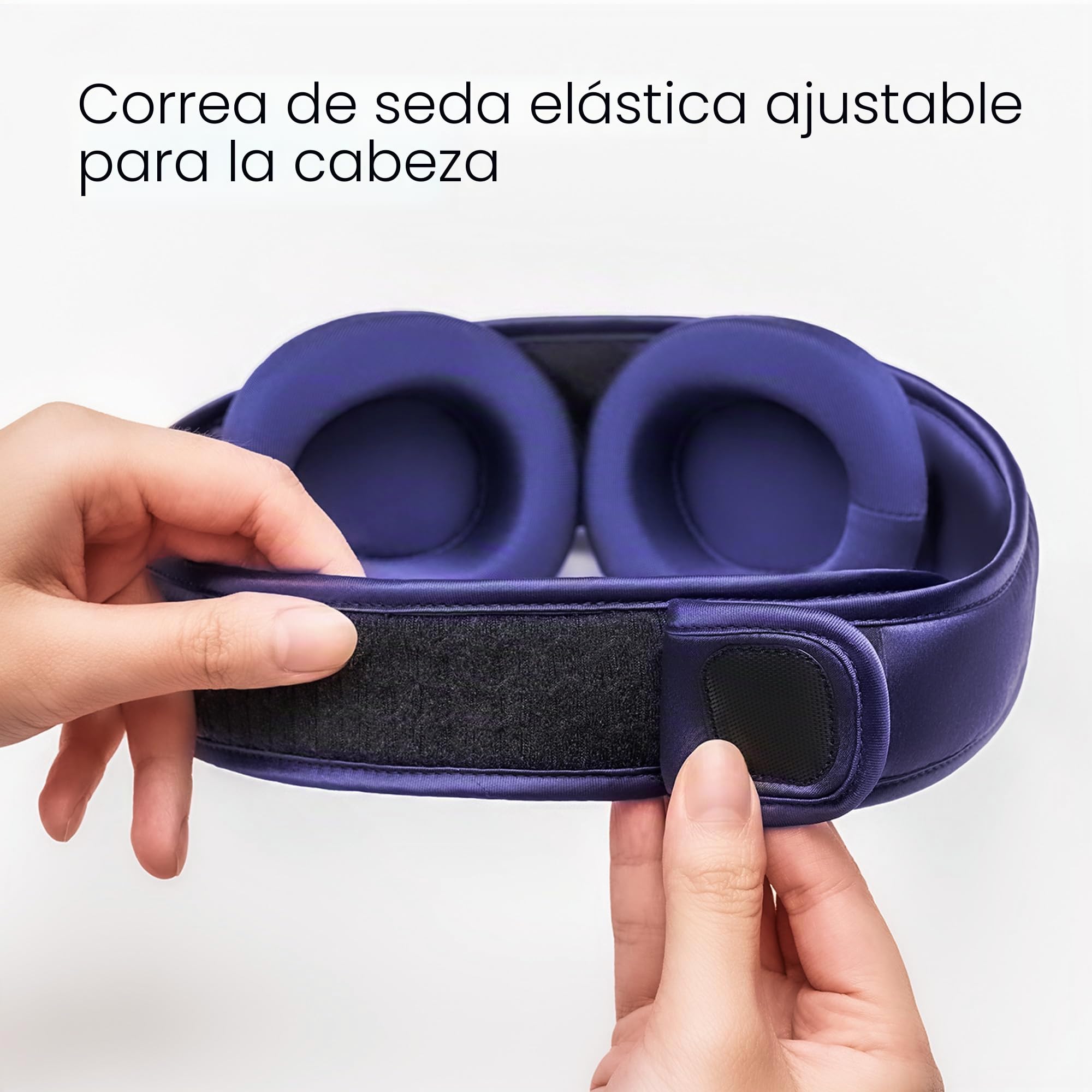 Manta Sleep - Antifaz para dormir, seda prémium de 22 momme, diseñado para una comodidad opaca, transpirable y lavable, ajustable, morado