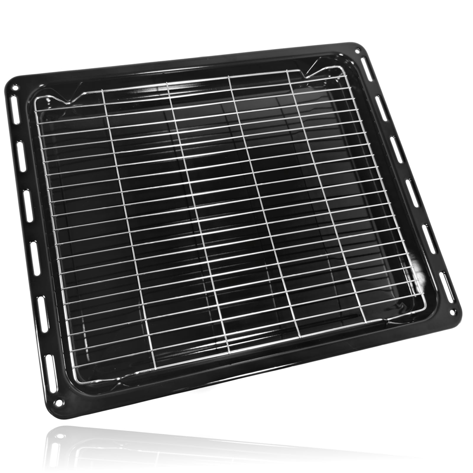 SPARES2GO Universal Backofen-Grillrost für Bosch für Neff für Siemens Pfannenboden und Gitterrost (46,5 cm x 37,5 cm) 465 mm x 375 mm