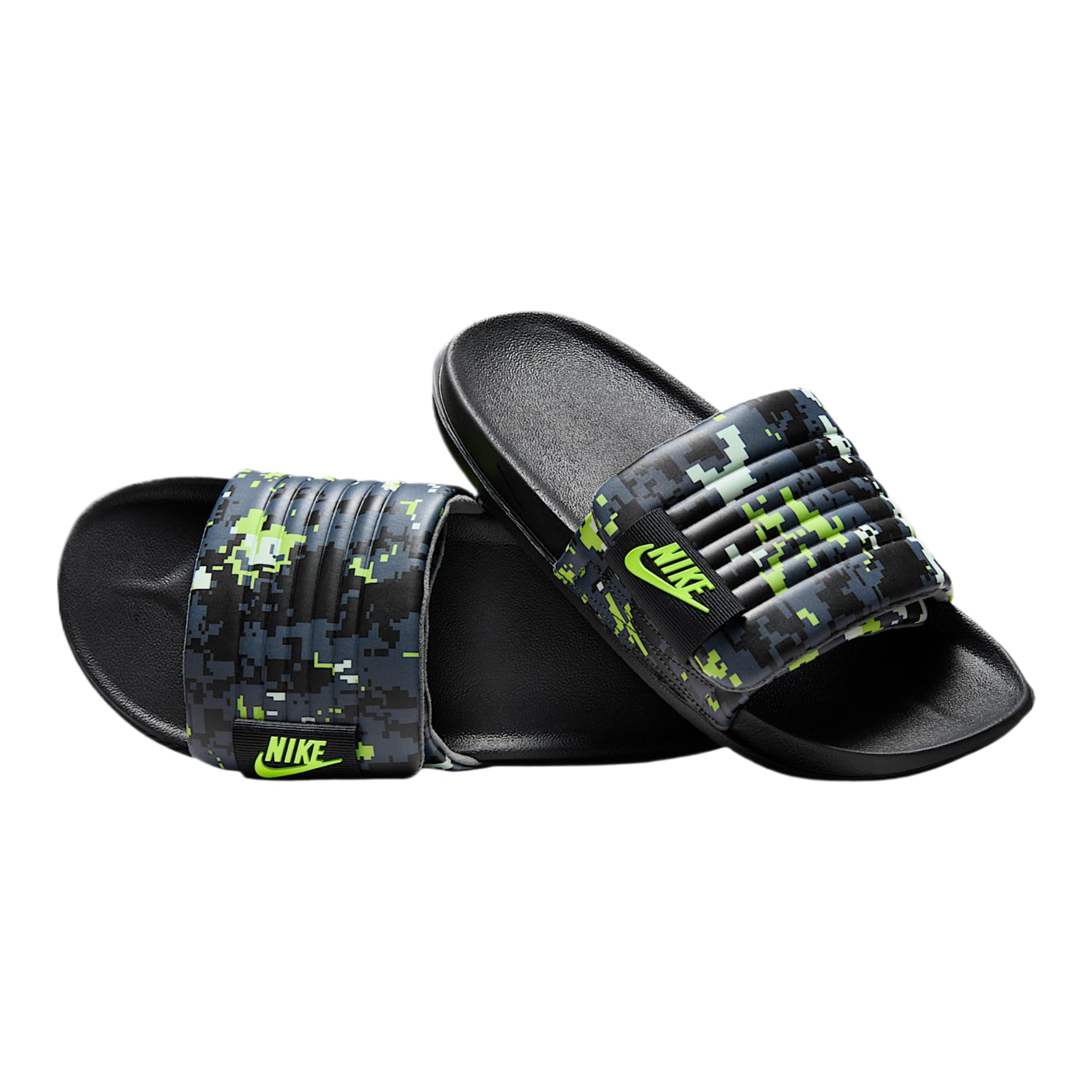 Offcourt Adjust Men's Slides (Black/Iron Grey/Volt Tint/Volt)
