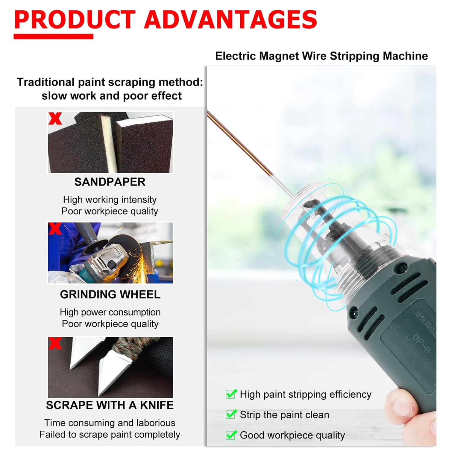 Rascador De Pintura De Alambre Esmaltado Eléctrico De Mano De 25 W, Máquina Peladora De Cables Magnéticos, Cortador Pelacables De 120000 R/min, Raspador Manual Para Alambre Esmaltado De