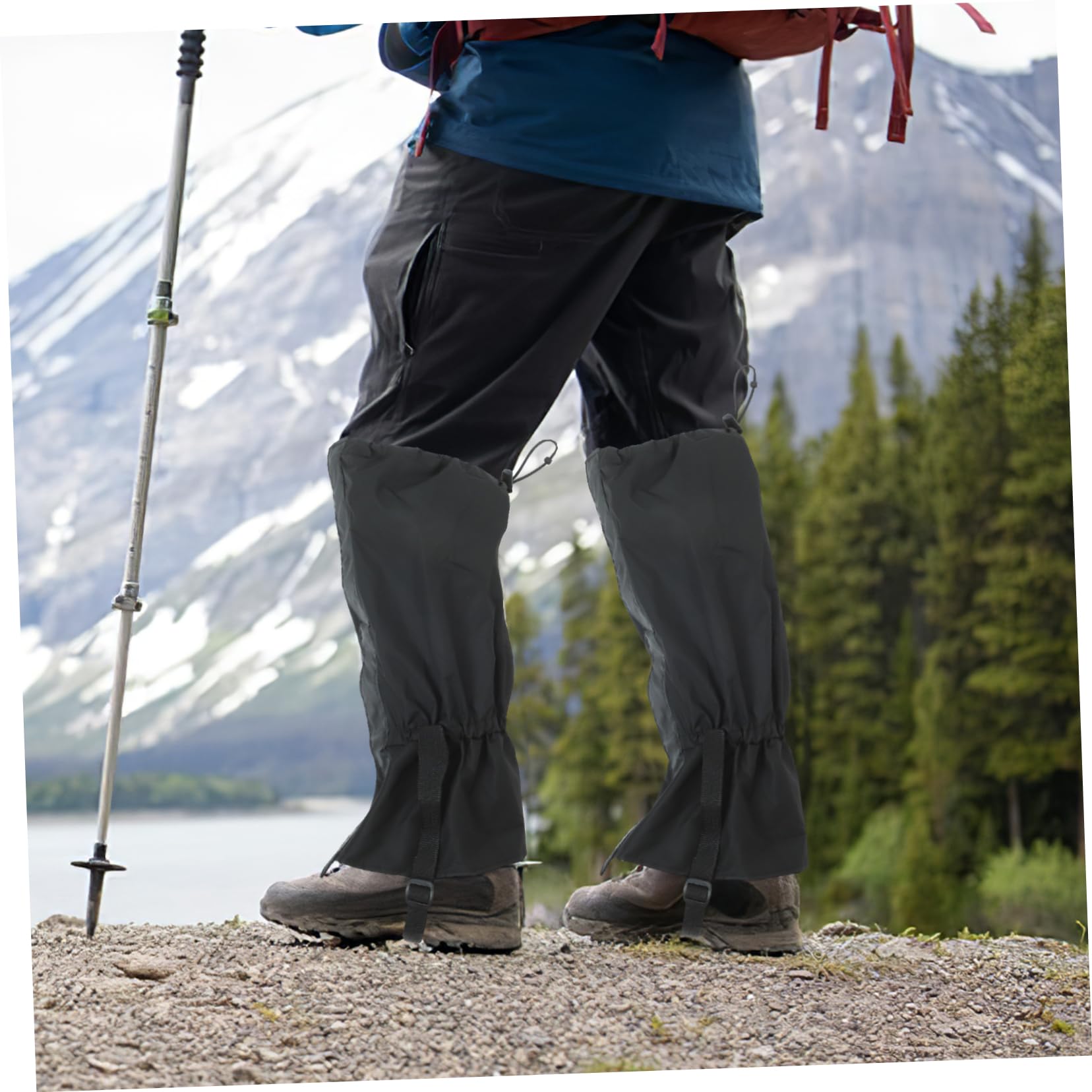 Abaodam Guêtres Imperméables Réglables pour Randonnée Protection Jambes Oxford à Eau Accessoire pour Activités de Plein Air pour Camping Trekking