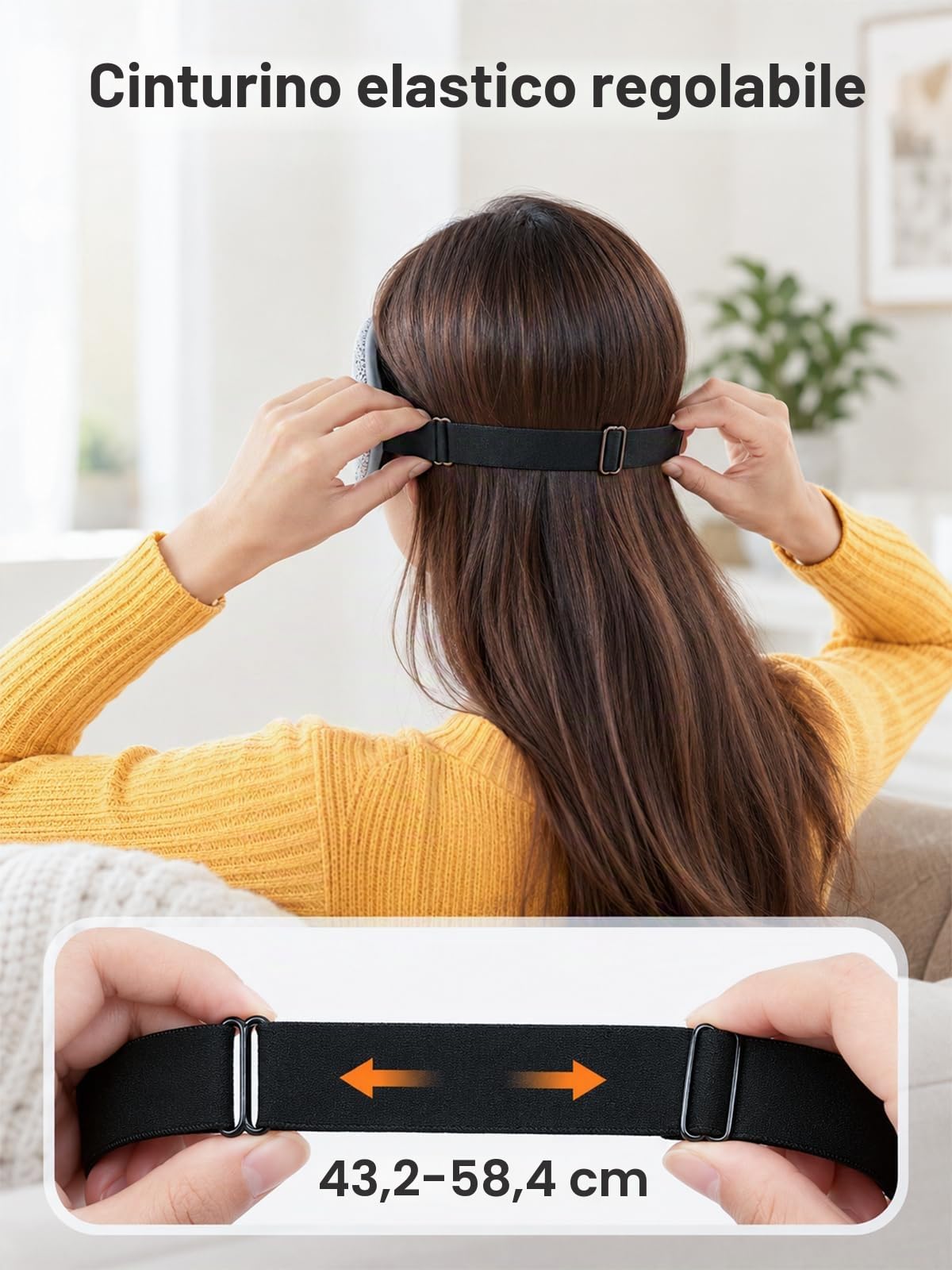 EASICUTI Maschera per gli occhi riscaldata, senza fili, per il trattamento di blefarite e occhi secchi, sollievo dall'emicrania, temperatura e timer a 4 livelli, copertura lavabile per dormire, viaggi