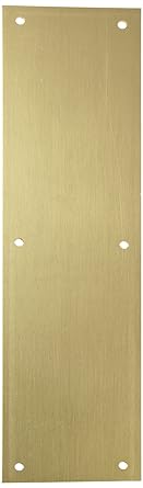 Rockwood 70C.32D Stainless Steel Standard Push Plate, Four Beveled Edges, 16