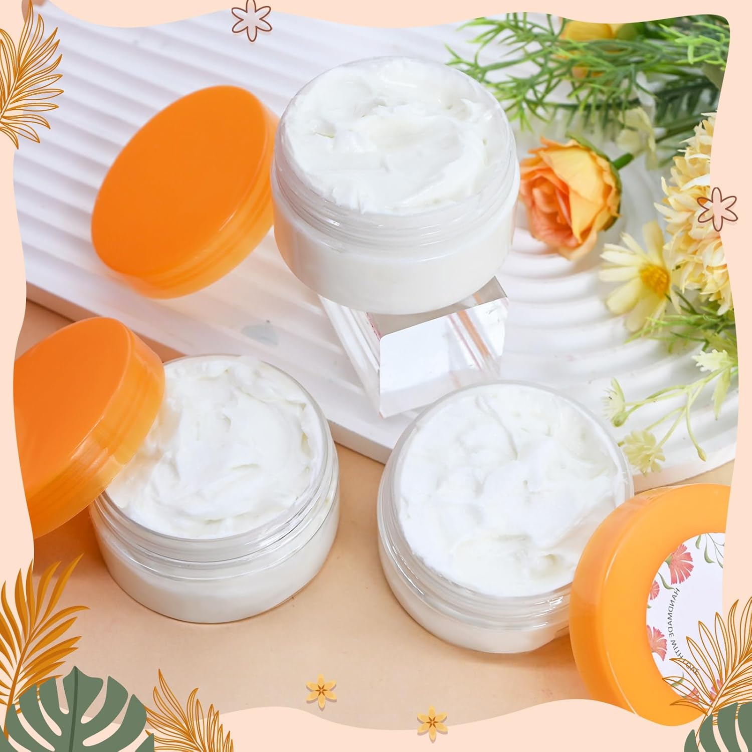 Body Butter Making Kit- DIY Whipped Body Butter Kit with Shea Butter Raw Organic, Sweet Almond Oil, Vitamin E, Moisturizing for Body Lotion Cream Making Kit Christmas Gifts for Women, Girls - Image 4