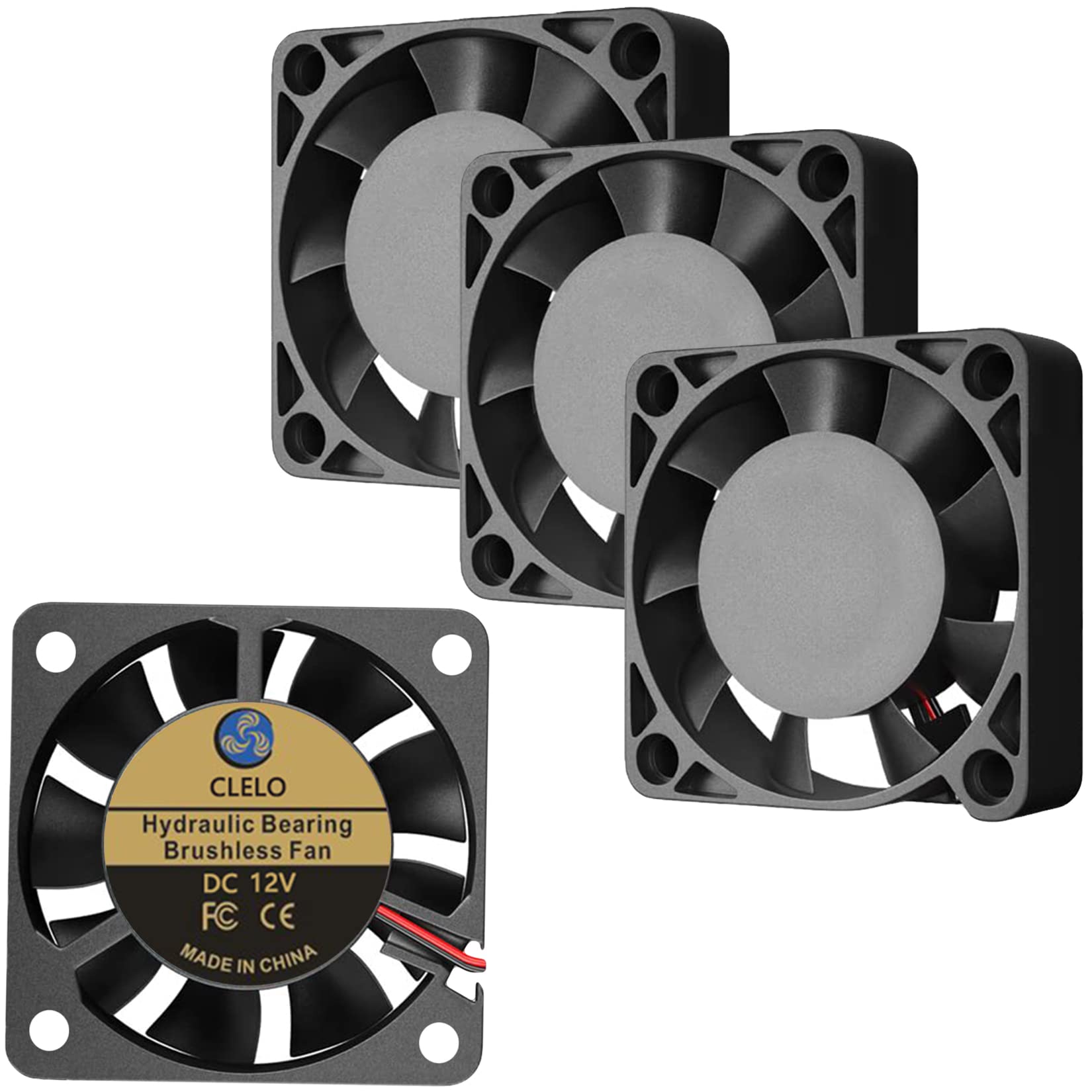 4 Pack 3D Printer 4010 Fan, DC 12V Brushless Hydraulic Bearing Cooling Fan, Works with Ender 3 Pro Cooler Fans (40mmx40mmx10mm, 2PIN)