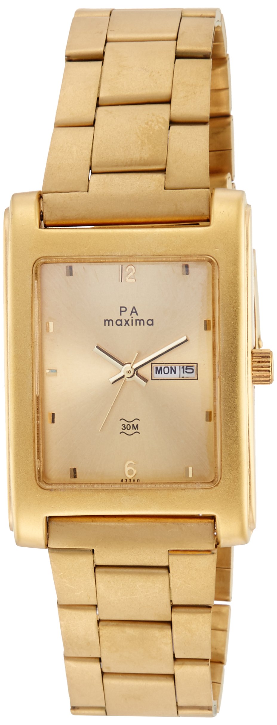 Maxima Stainless Steel Analog Gold Dial Men Watch - 43360Cmgy, Gold Band (B07CSVSBXK) Amazon Price History, Amazon Price Tracker