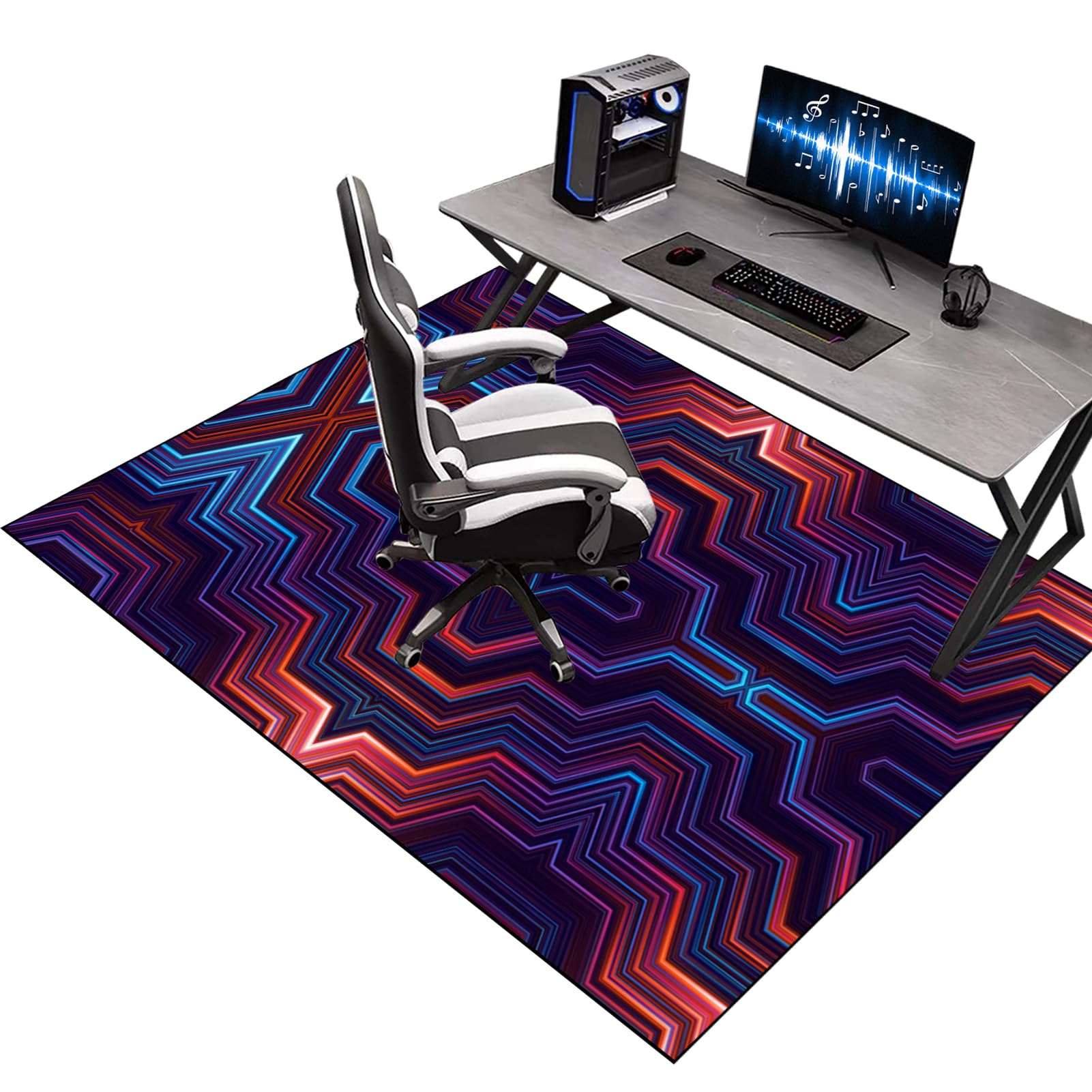 70 x 100 cm Office Gaming Chair Mat for Hard Floor and Carpet, Computer Floor Mat, Desk Chairmat, Rug Protector for Rolling Chair