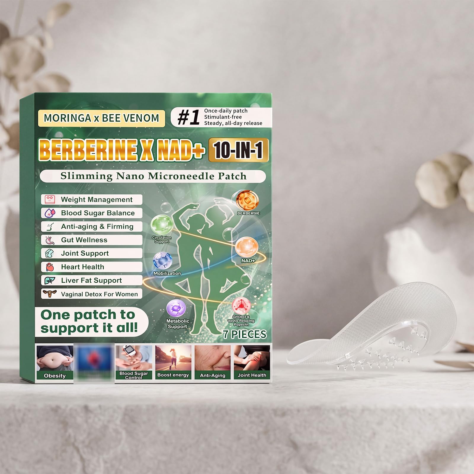 Patch Nano Microneedle Minceur Moringa x Berberine Patch Homme et Femme
