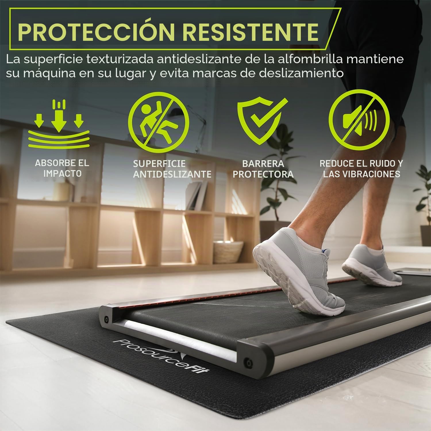 ProsourceFit Exercise Equipment & Treadmill Mat High Density PVC Floor Protector, 3 x 6.5-Feet