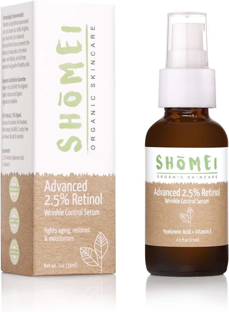 Best Organic Retinol Serum | Maximum Strength 2.5% retinol | 72% ORGANIC | Intensive Wrinkle-Repair, Anti-Aging Serum - Corrective + Restorative | Plant Based, Paraben Free, Cruelty Free, No GMO's