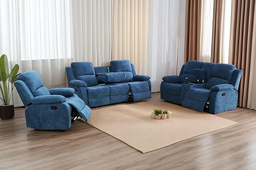 Vista 6 de A Ainehome Juego de muebles de sala de estar, juego de sofá reclinable, sofá de dos plazas para sala de estar, espacio pequeño, caravana, casa