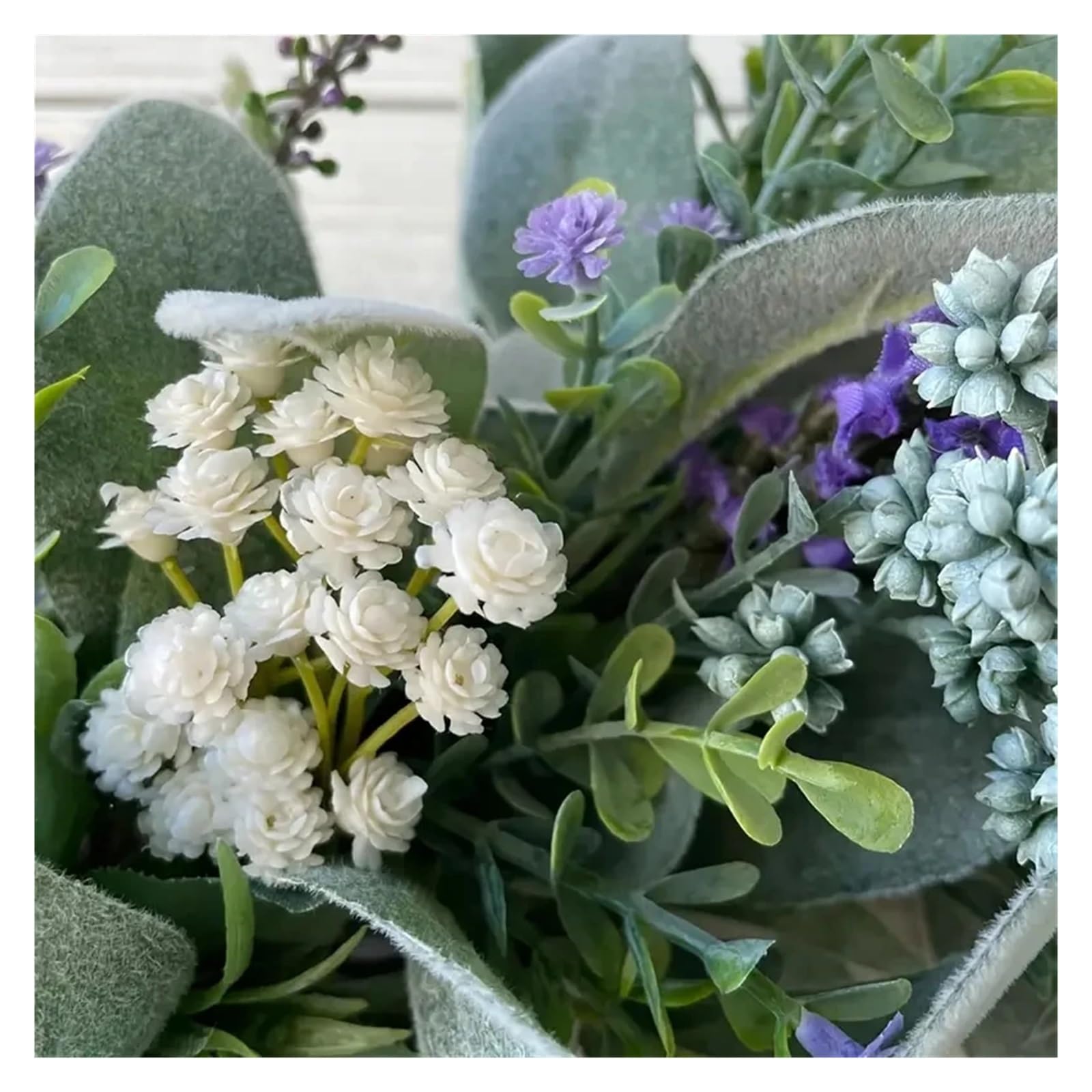 Türkranz Sommer Eleganter Lavendelkranz mit Beeren und Schleierkraut Frühling Bauernhaus