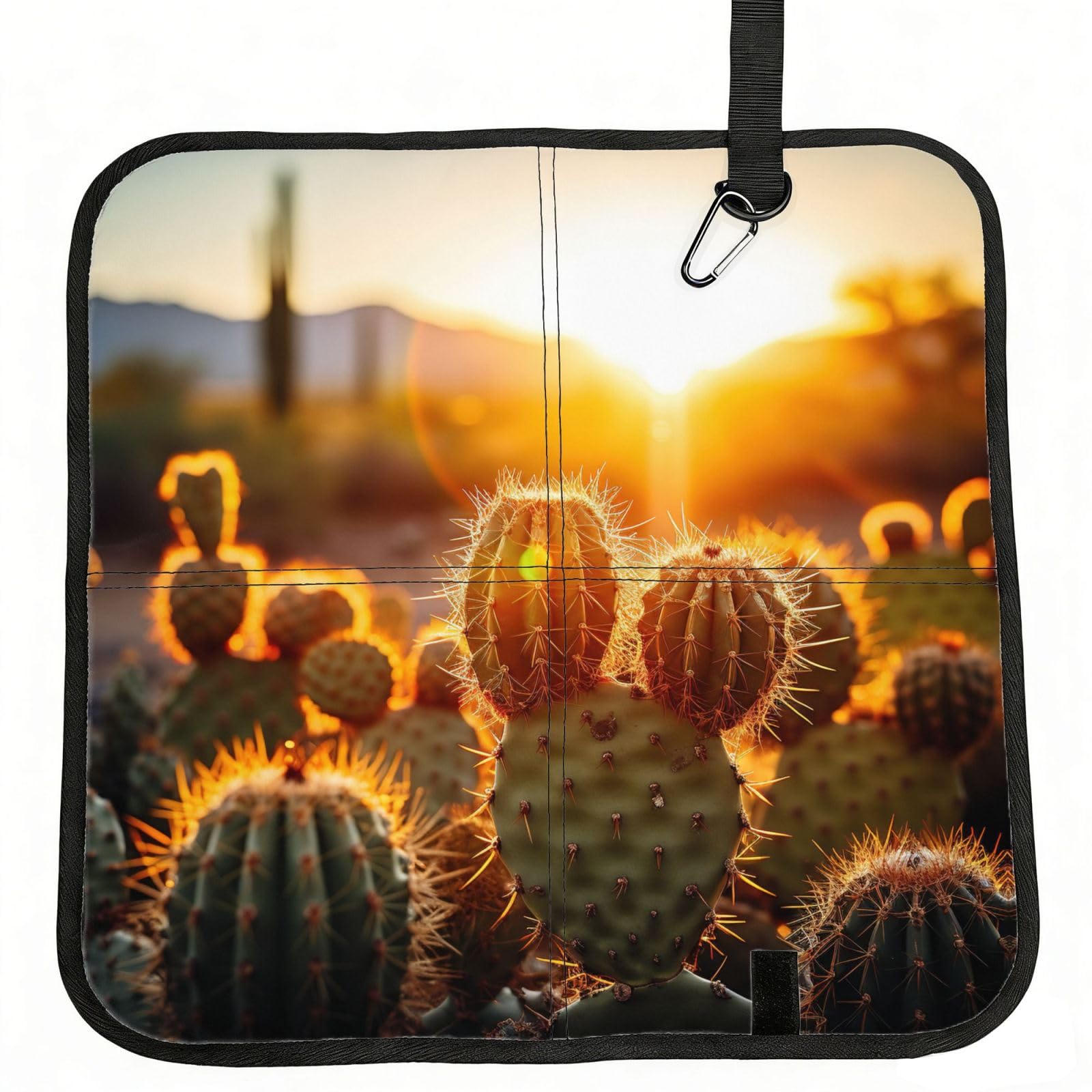 YGLHBDPBF Saguaros at Sunset Print Camping seat cushion,Foldable Sitting Pads,Save Backpack Space for Hiking
