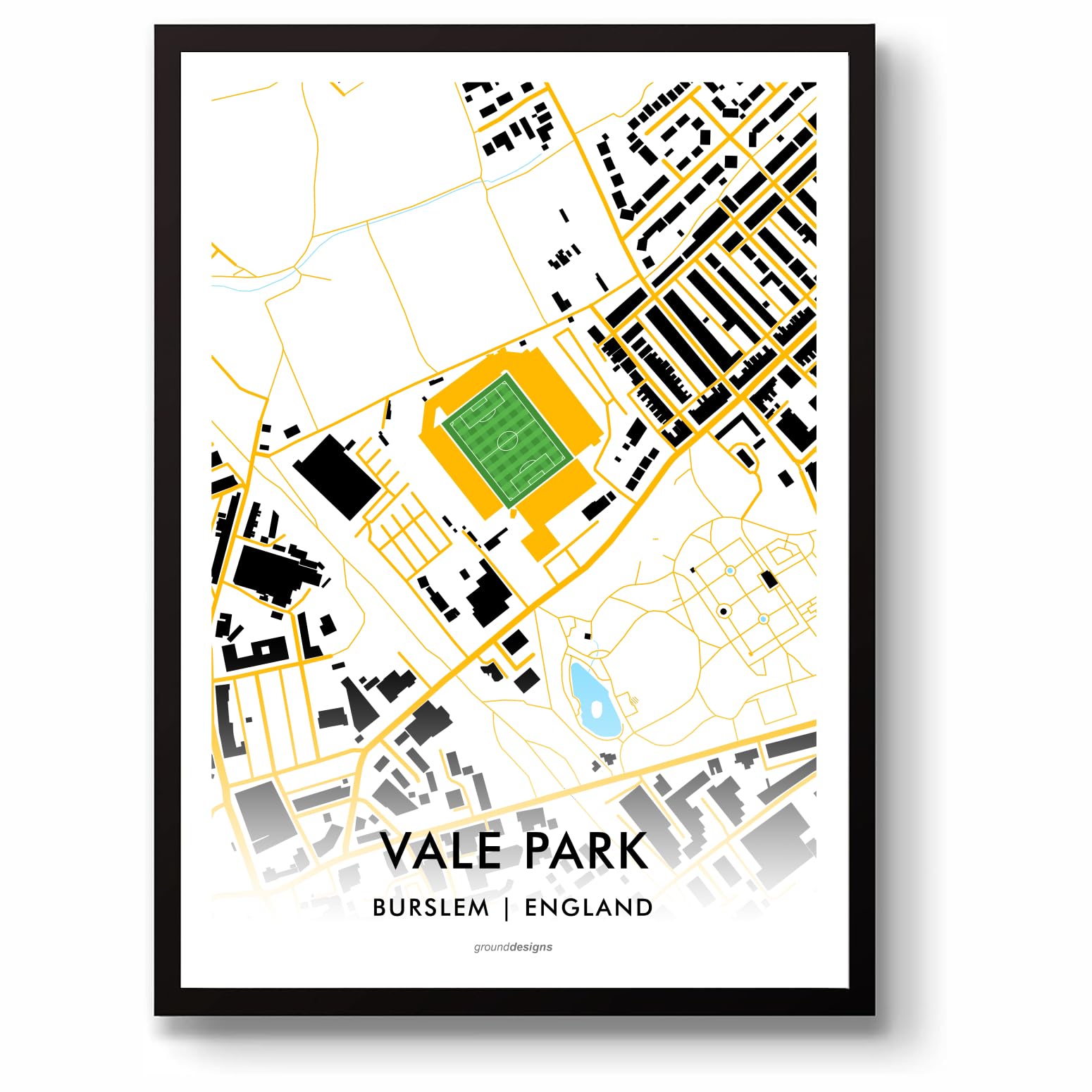 GroundDesigns PORT VALE FC Vale Park Stadium Map