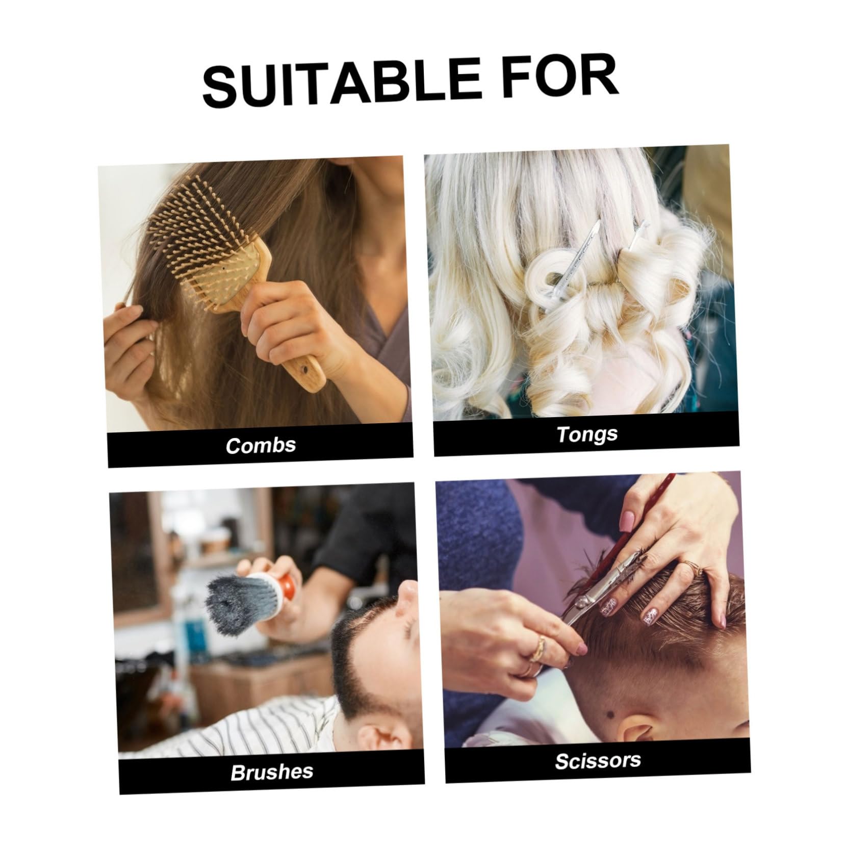 Scatola Organizer da Salone e Pettini, Plastica Nera
