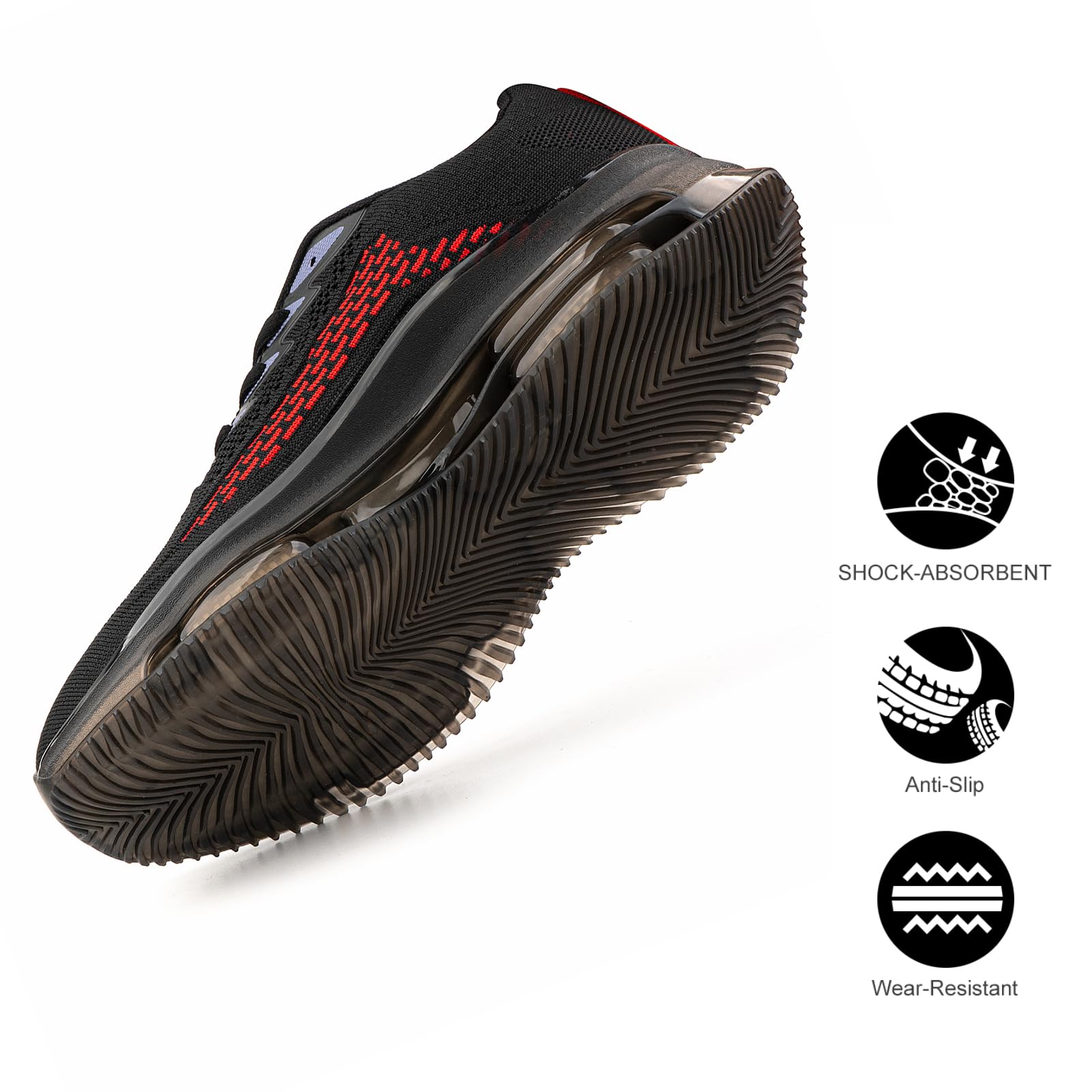 Scarpe Running Uomo Scarpe da Corsa Uomo Sportive Ginnastica Trail Running Sneakers Nero Blu Rosso 39-48EU