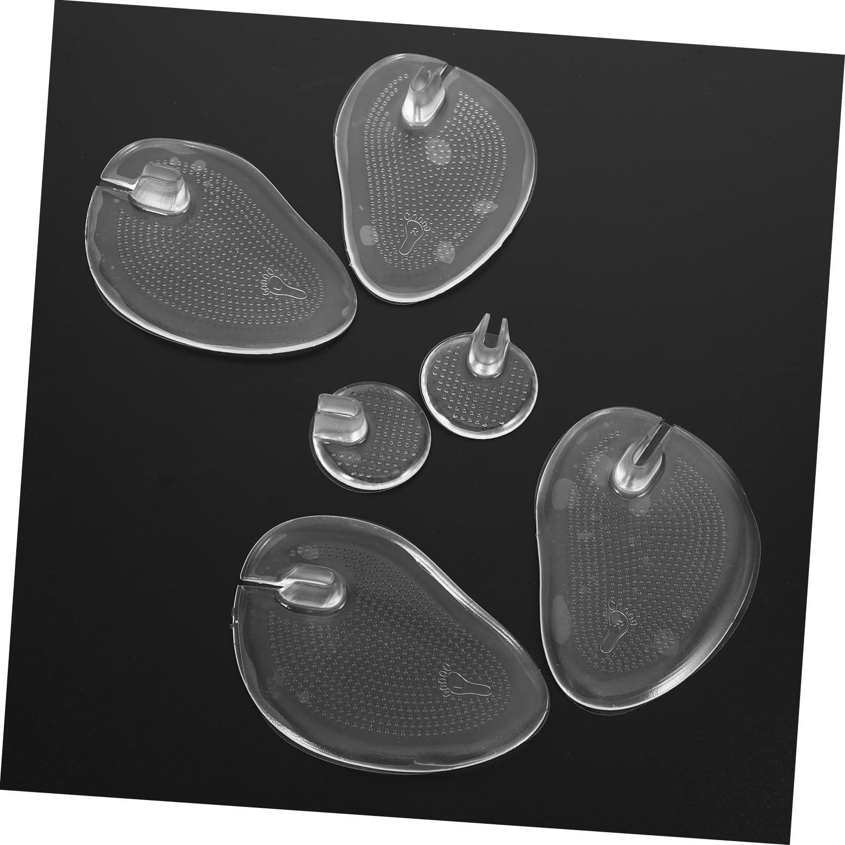 Ciieeo Plantilla Antideslizante de Gel para Tacón Almohadilla de Gel para Antepié Plantillas para Zapatos Aliviar de Pies Actividades Diarias 3 Pares