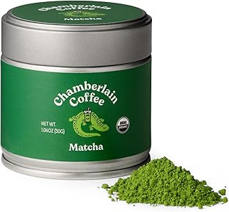 Chamberlain Coffee Ceremonial Matcha Green Tea Powder - First Harvest - Japanese Green Tea + Original Grade Matcha - Hot or Iced - Organic, Vegan & Gluten-Free Matcha Powder - (30g / 1.06 oz)