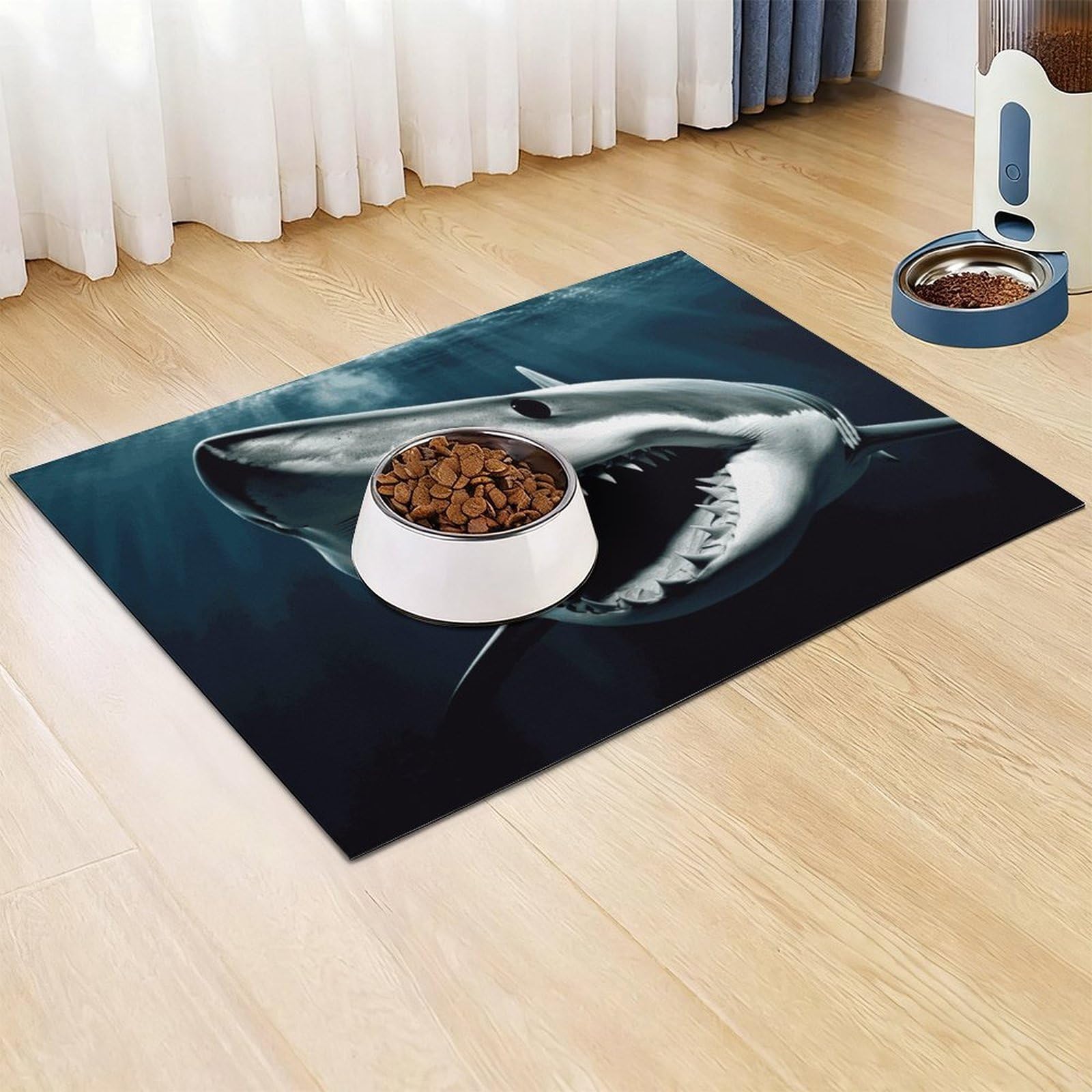 Tapis de nourriture pour chat - Tapis d'alimentation antidérapant pour chien et chat - Facile à nettoyer pour la nourriture et l'eau - 61 x 81,3 cm