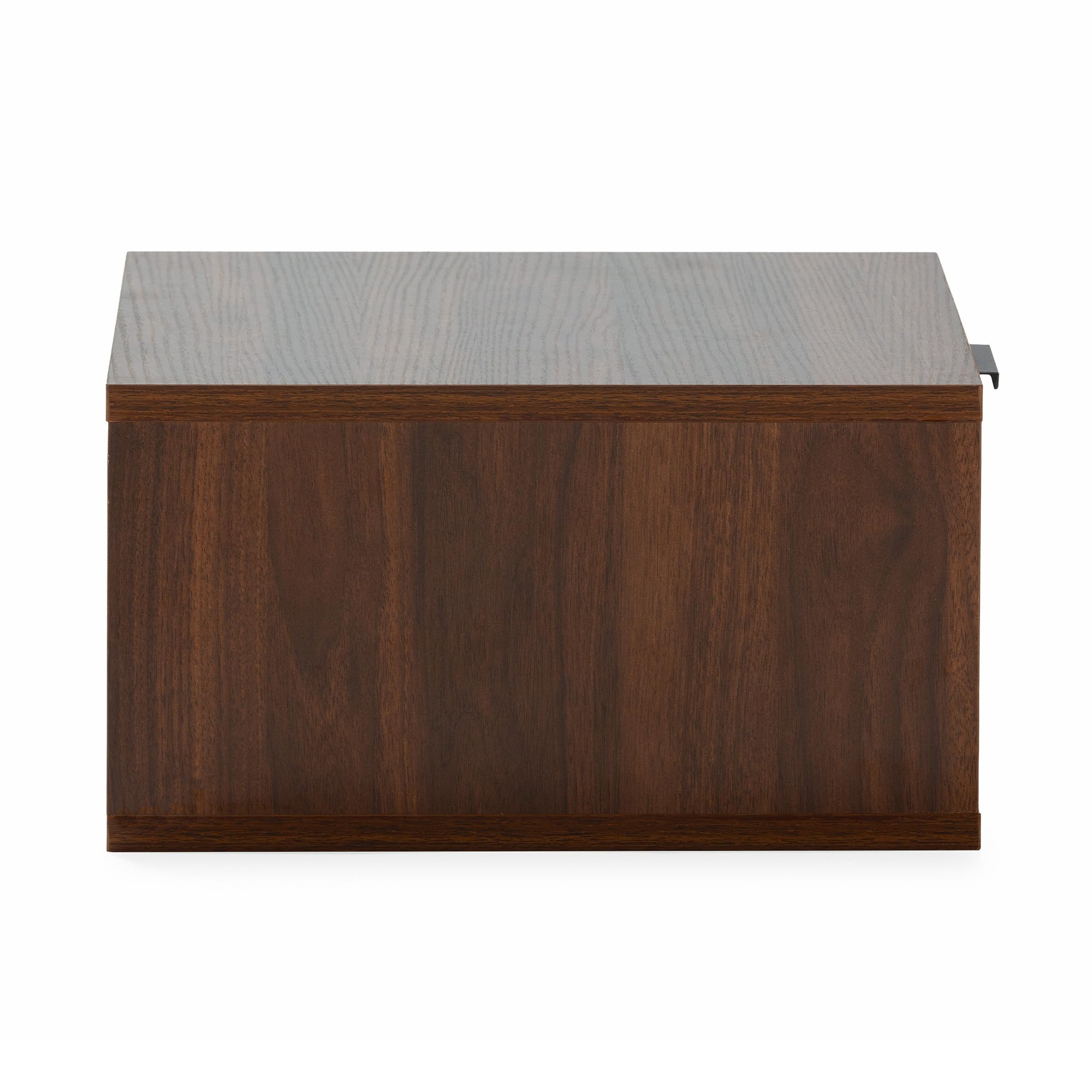 HOMN LIVING Table de Chevet Suspendue Lluvia 1 tiroir Effet Noyer, 40 cm (Largeur) 35 cm (Profondeur) 19 cm (Hauteur)