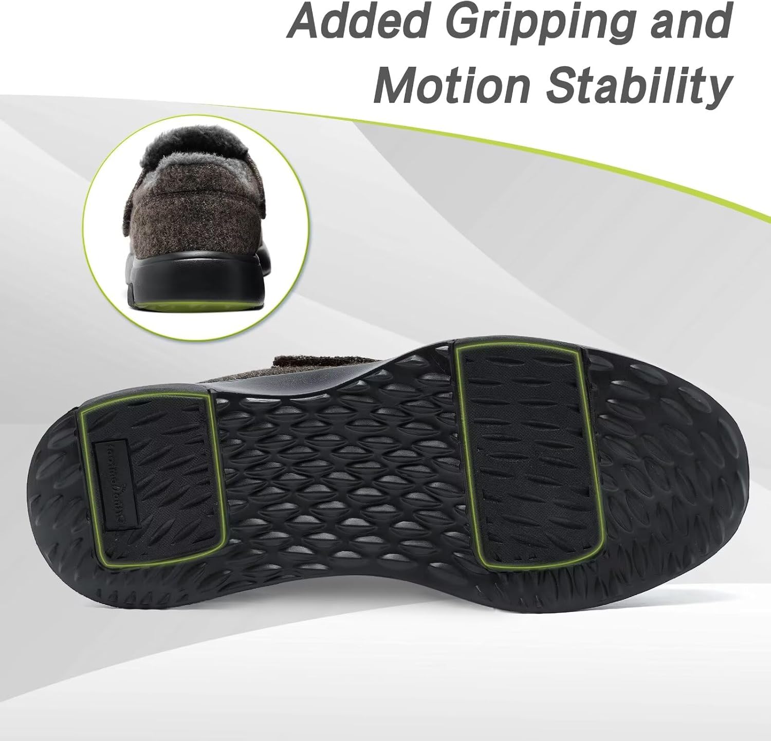 OrthoComfoot Men's Orthopedic Slippers Walking Shoes with Arch Support: Slip On Loafers for Plantar Fasciitis, Casual Flat Feet Hook and Loop Mule Clogs for Foot and Heel Pain Relief - Image 8