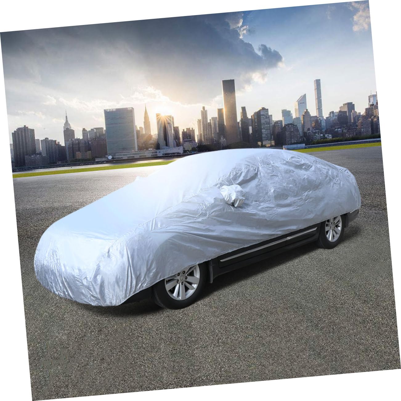 Mobestech Car Cover Sun Protection Dustproof Car Jacket Sun Shade Automotive Interior Protection Easy Wash Store s — view 7