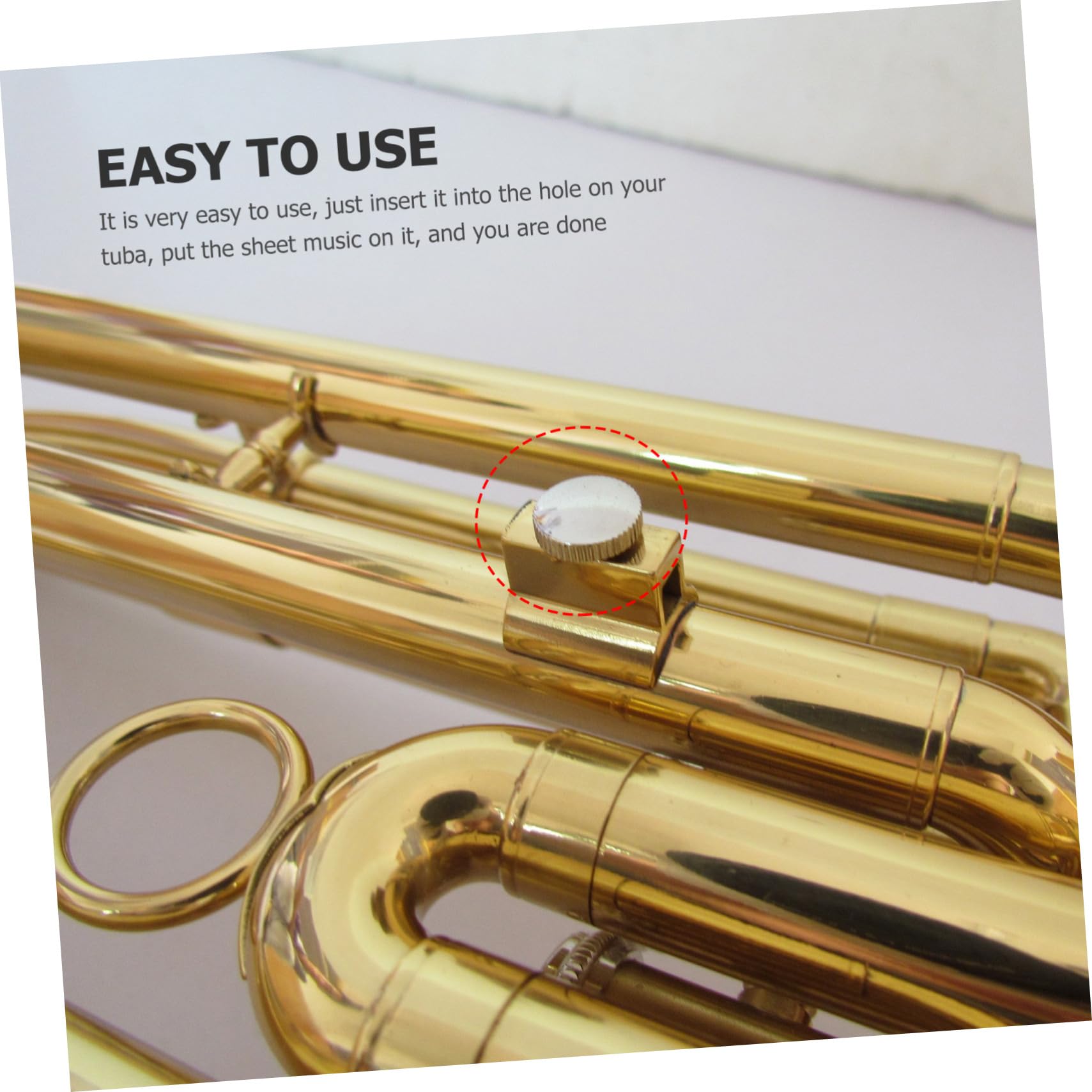 ifundom Music Sheet Clip Holder for Bass Euphonium Trombone Portable Tuba Clip Clamp-on Music Score Clamp