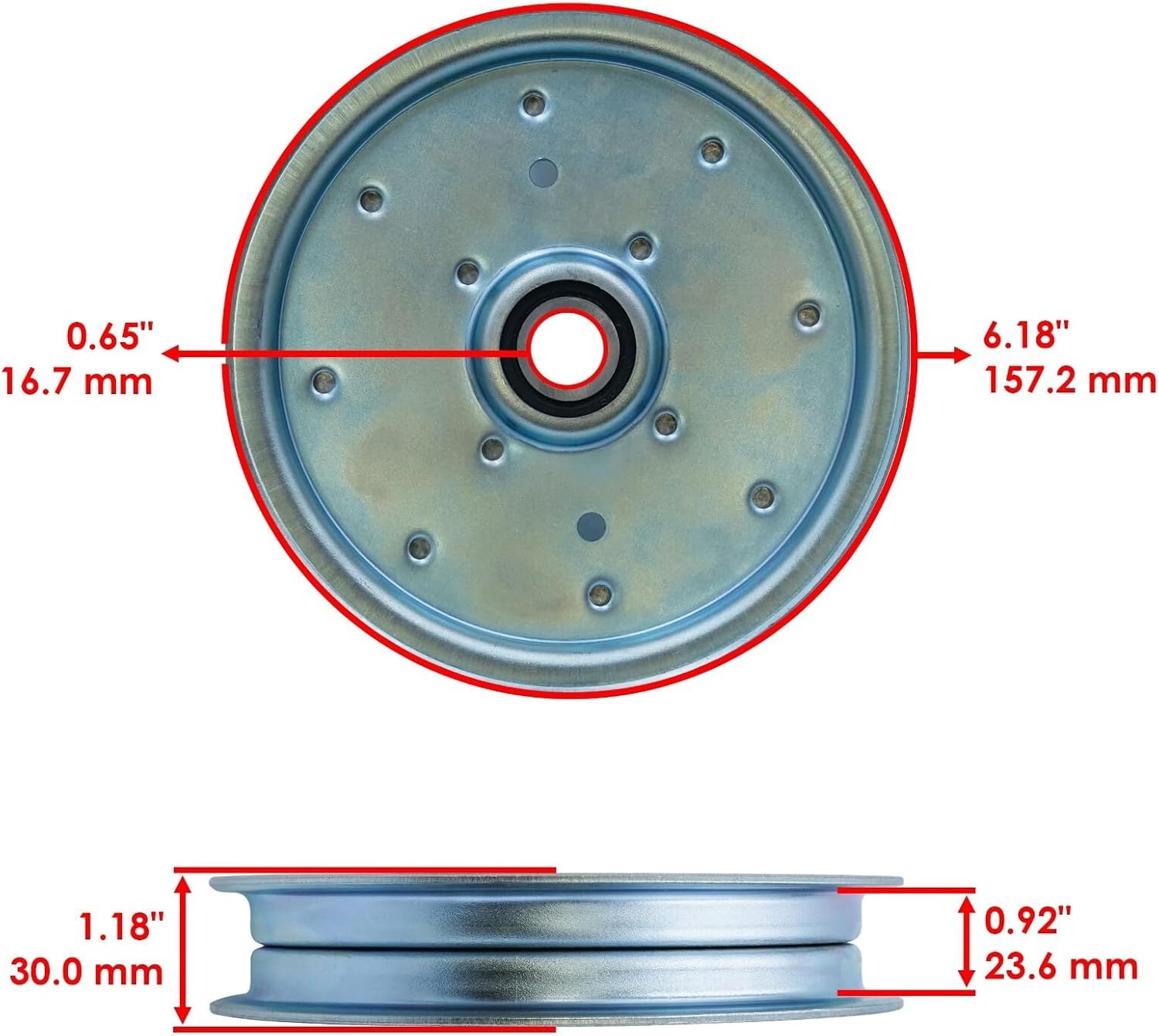 48" Deck Spindle w/Pulley Belt Compatible with John Deere Z325E Z330M Z330R Z355E ZTrak