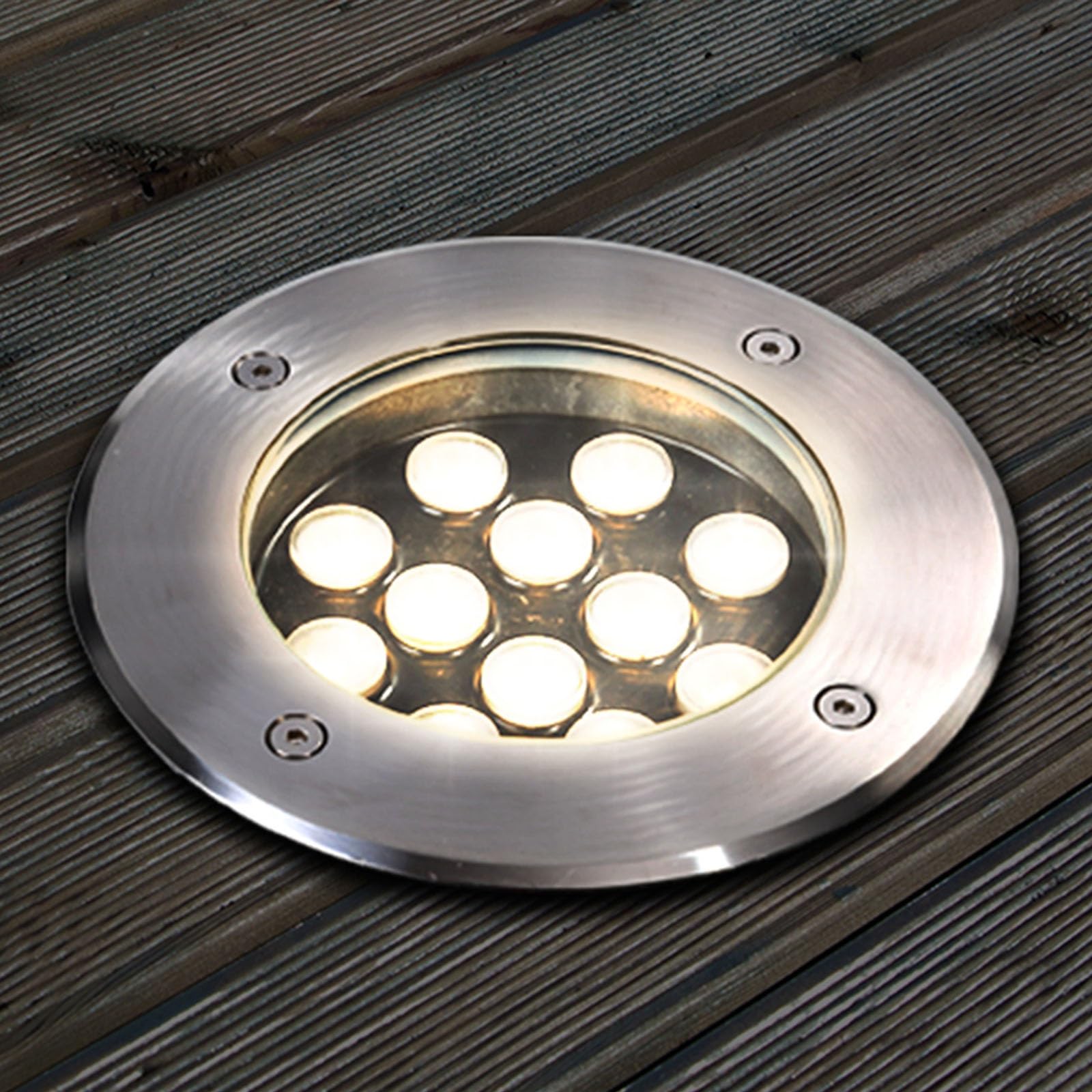 THEGA Luz LED Exteriores - Iluminación Enterrada, Focos LED Empotrables 220V, Focos Empotrables Exteriores IP67, Resistentes Al Agua, Iluminación para Jardín Y Patio(White,36W)