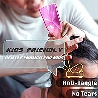 Vista 2 de WYNK Cepillo desenredante para adultos y niños, peine desenredante, herramientas y aparatos para cabello natural, ondulado, rizado, enrollado
