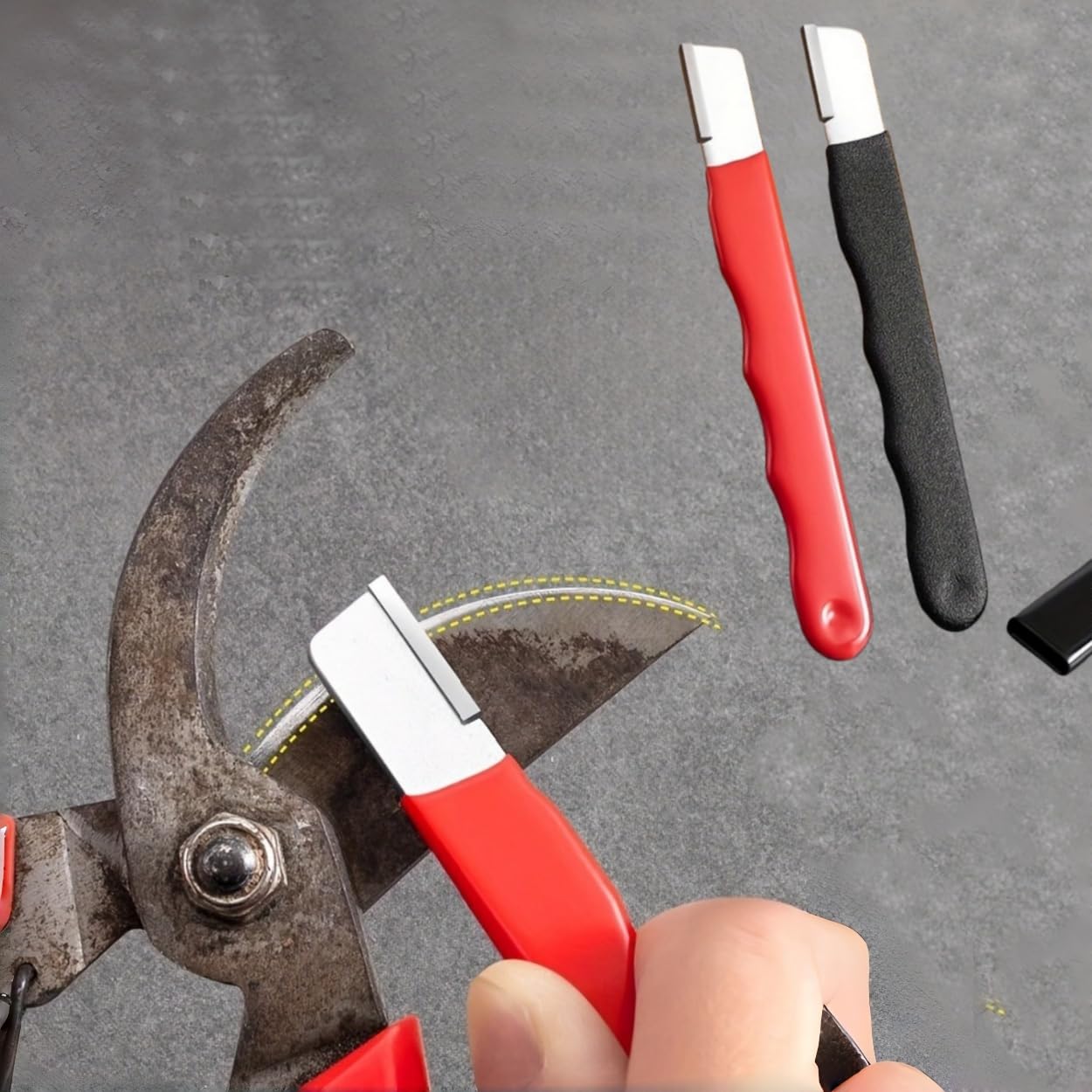Knife Sharpener 2-Pack Multi-Functional Quick Handheld Sharpener with Plastic Handle and Metal Edge for Kitchen Knives Scissors Mixed