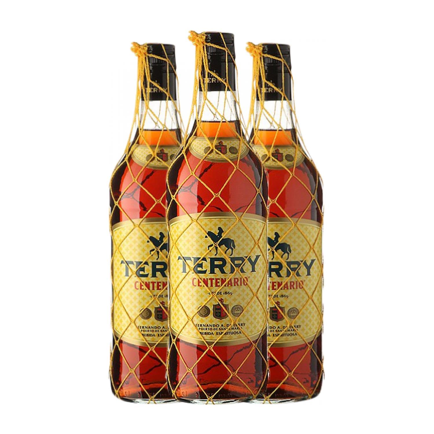 Brandy Terry Centenario Botella Especial 2 L (Caja de 3 Botella Especial de 2 L)