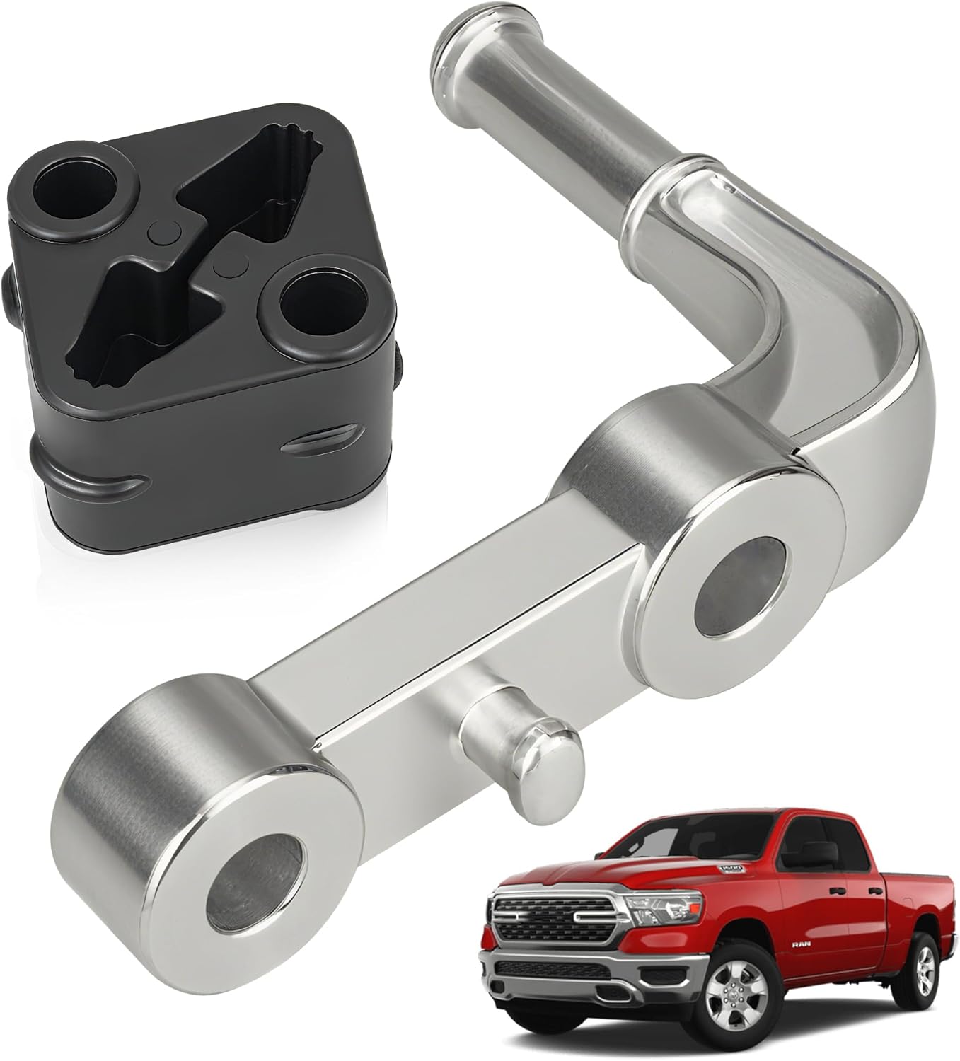 Rear Left Exhaust Bracket Muffler Support Rubber Isolator Hanger Set, Driver Side 68275662AB for Dodge Ram 1500 2019-2025 5.7L 6.2L, Replaces 68275662AA, 68410310AA, 68410310AB, 68519121AA