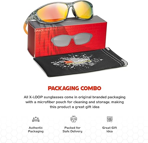 Miniatura 5 de X LOOP Lentes de sol polarizados deportivos para hombres - UV400 para béisbol, correr, ciclismo, lentes de golf